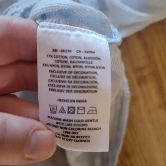 Meadow Rue Anthropologie Blue Open Knit Aztec Lace Sheer Basic Everyday Casual - Picture 5 of 12